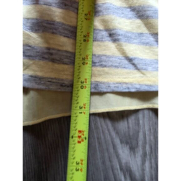 Soft Surroundings Womens 2X Yellow & Gray Striped Long Sleeve Top - Picture 7 of 8